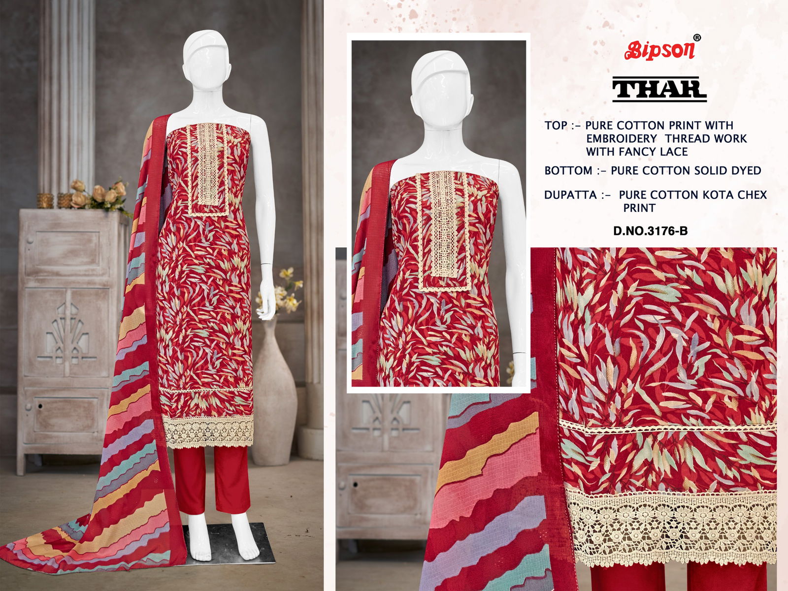 Thar 3176 By Bipson Cotton Printed Dress Material Wholesale Price In Surat